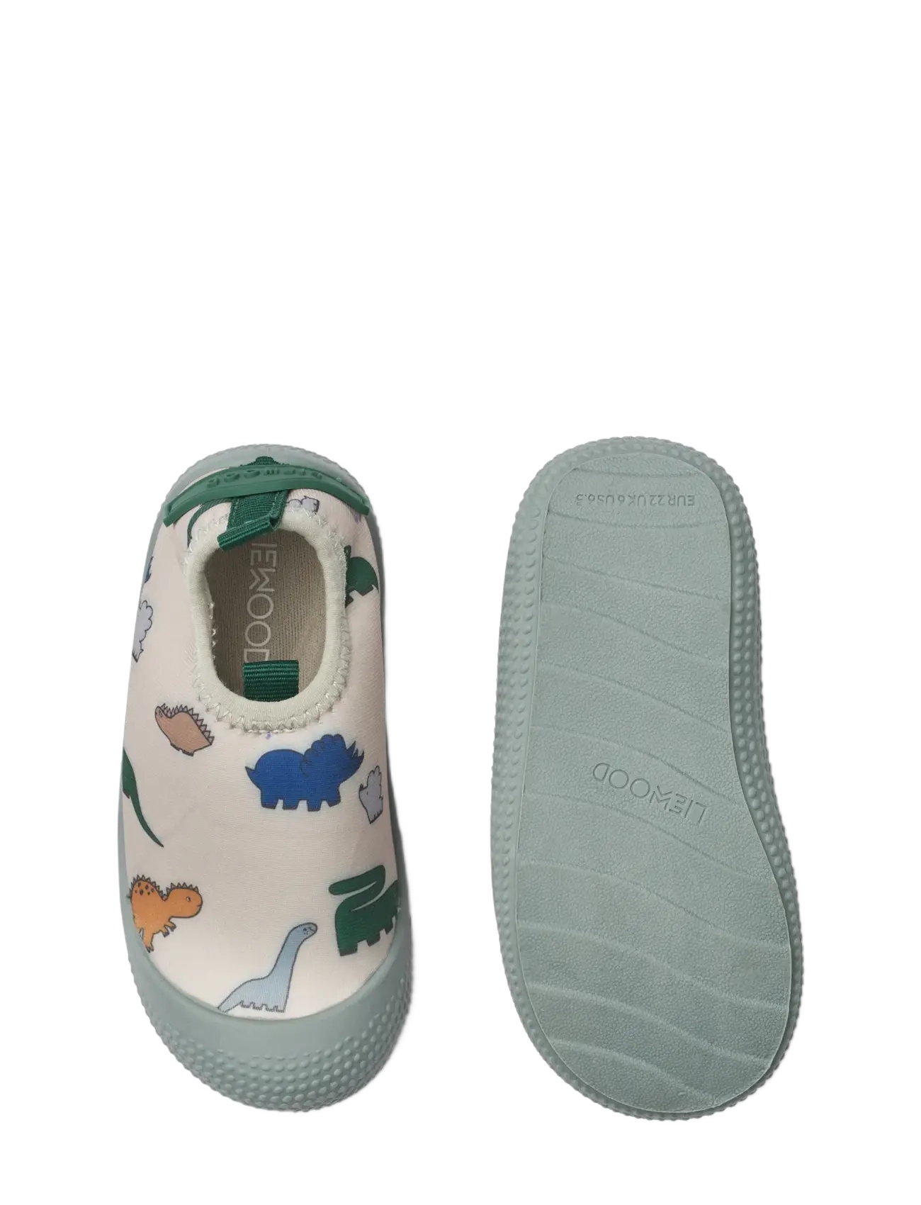 Liewood - Sanjia Sea Shoe - badskor - dinosaurs / mist - 1