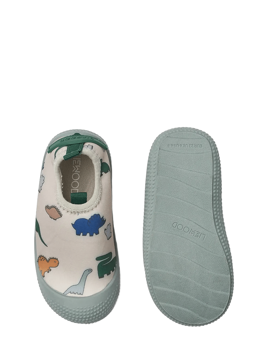 Liewood - Sanjia Sea Shoe - badskor - dinosaurs / mist - 1