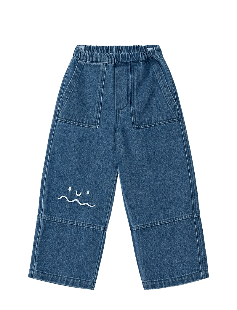 Liewood - Cesar Placement Denim Pants - loose jeans - medium blue denim - 1