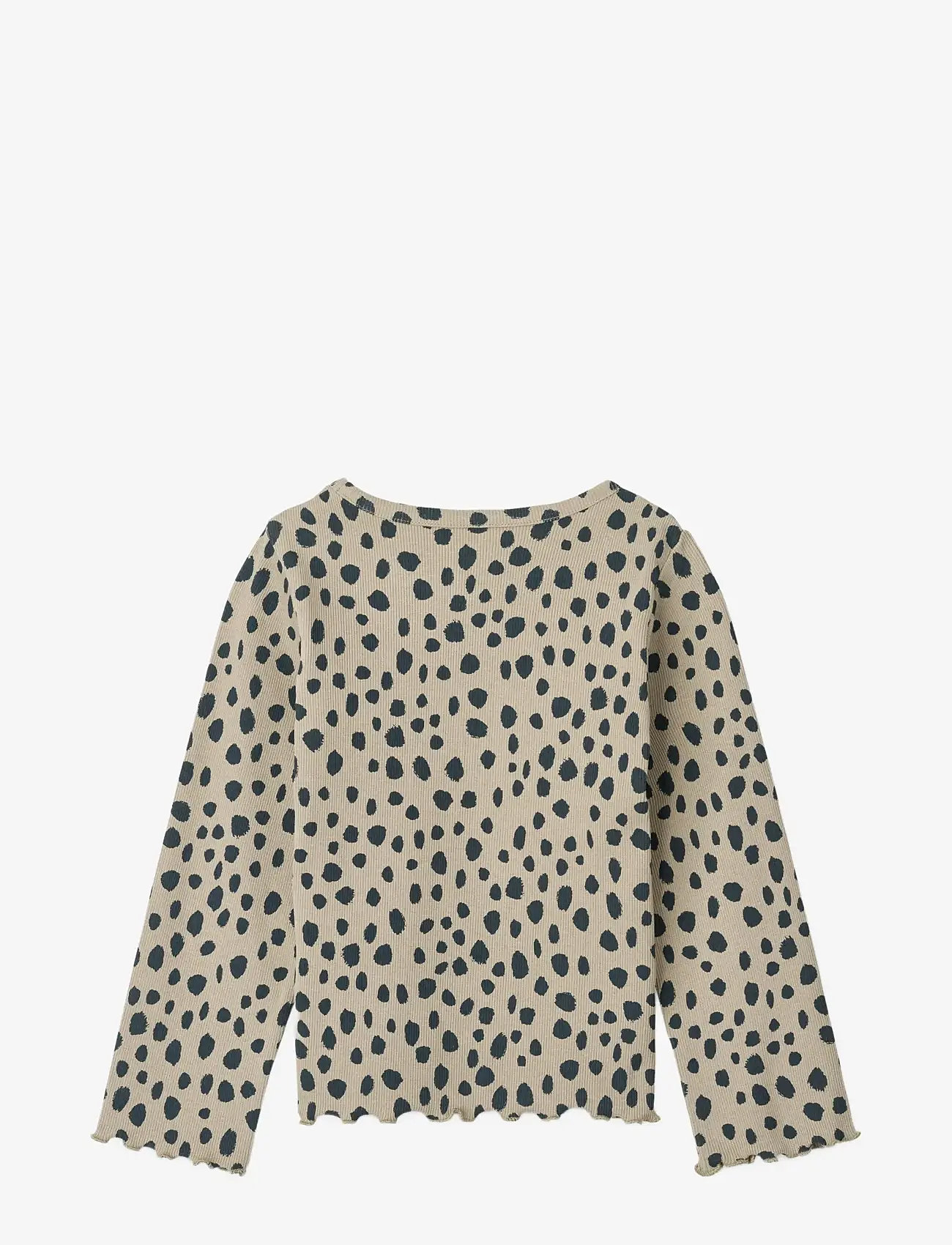 Liewood - Nieve Printed Longsleeve Rib T-shirt - långärmade - leo spots / mist - 1