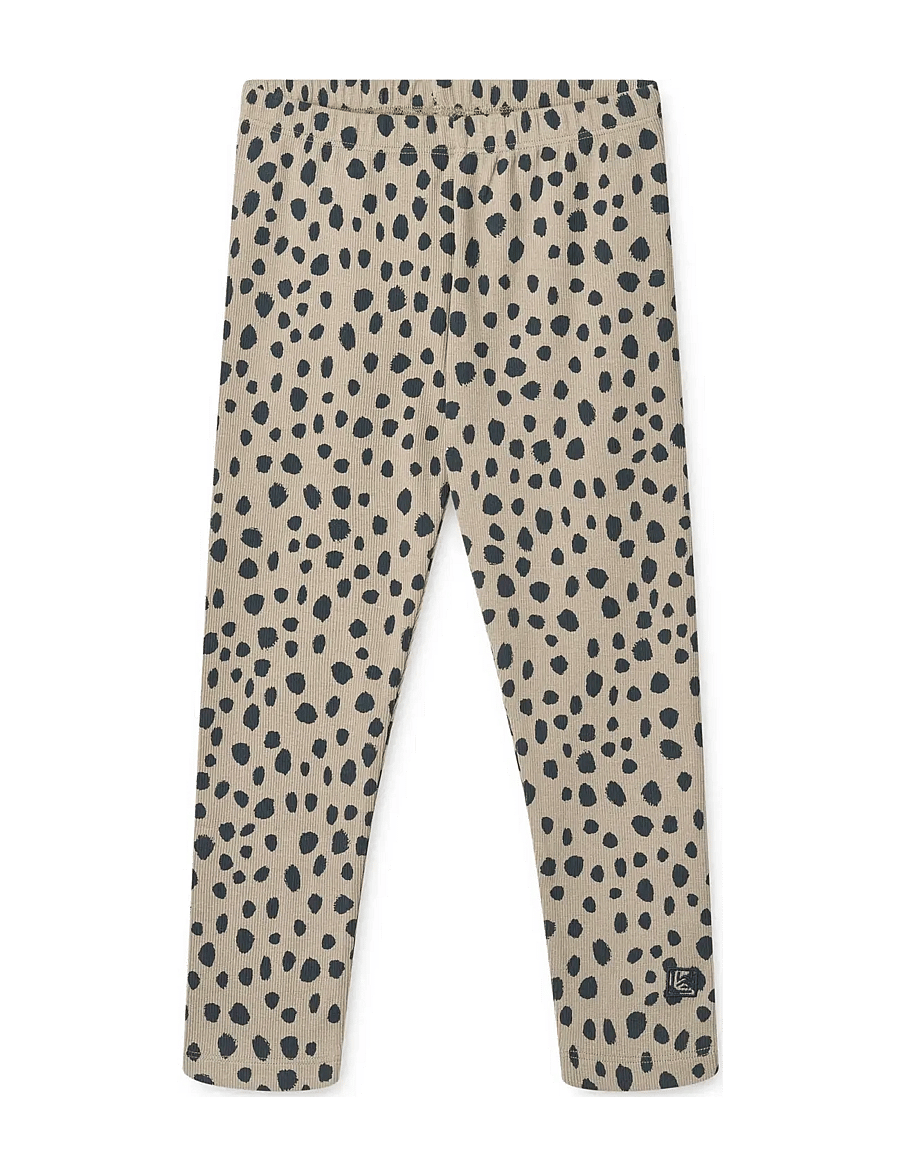 Liewood - Marien Printed Rib Leggings - leggings - leo spots / mist - 0