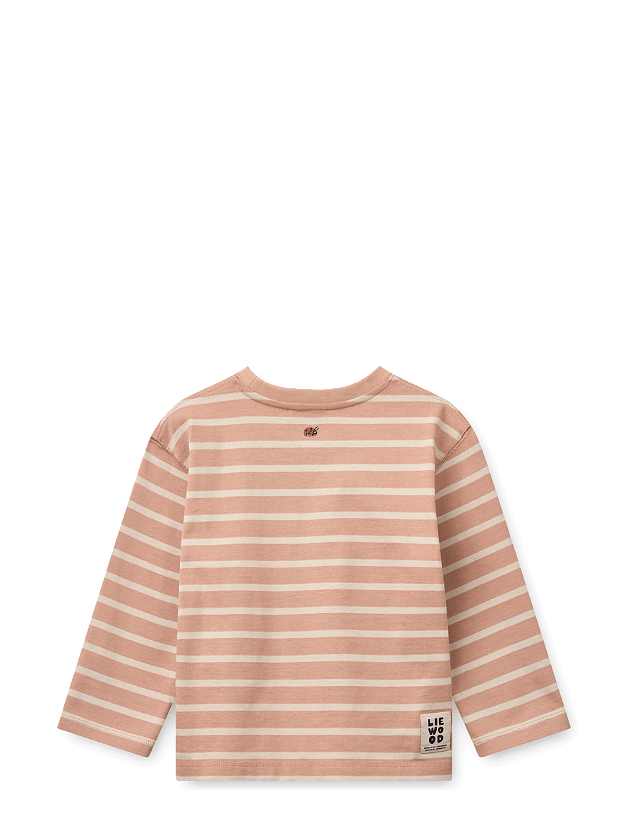 Liewood - Tyler Stripe LS T-shirt - pikkade varrukatega - pale tuscany / sandy stripe - 2