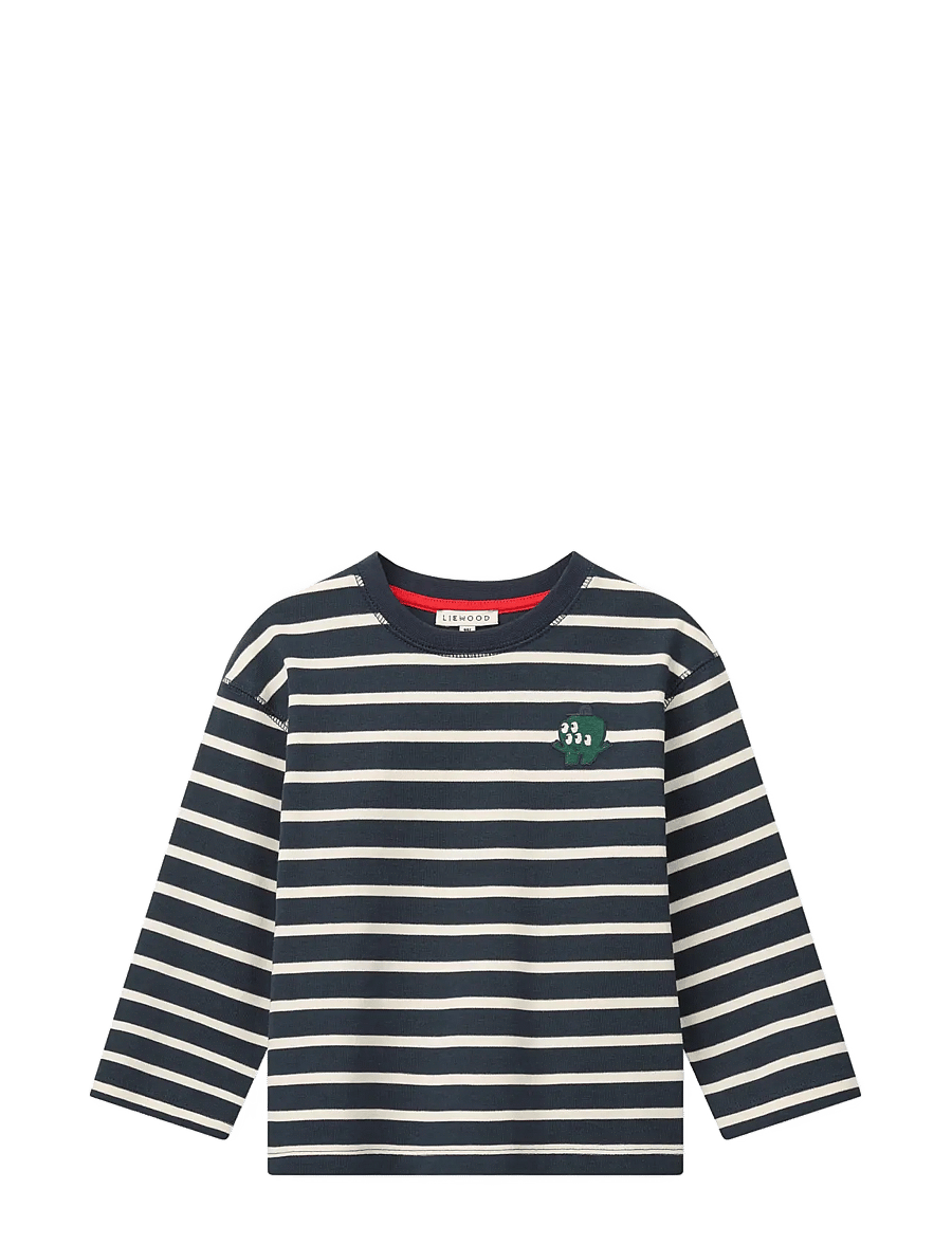 Liewood - Tyler Stripe LS T-shirt - pikkade varrukatega - y/d stripe classic navy / creme de la creme - 1