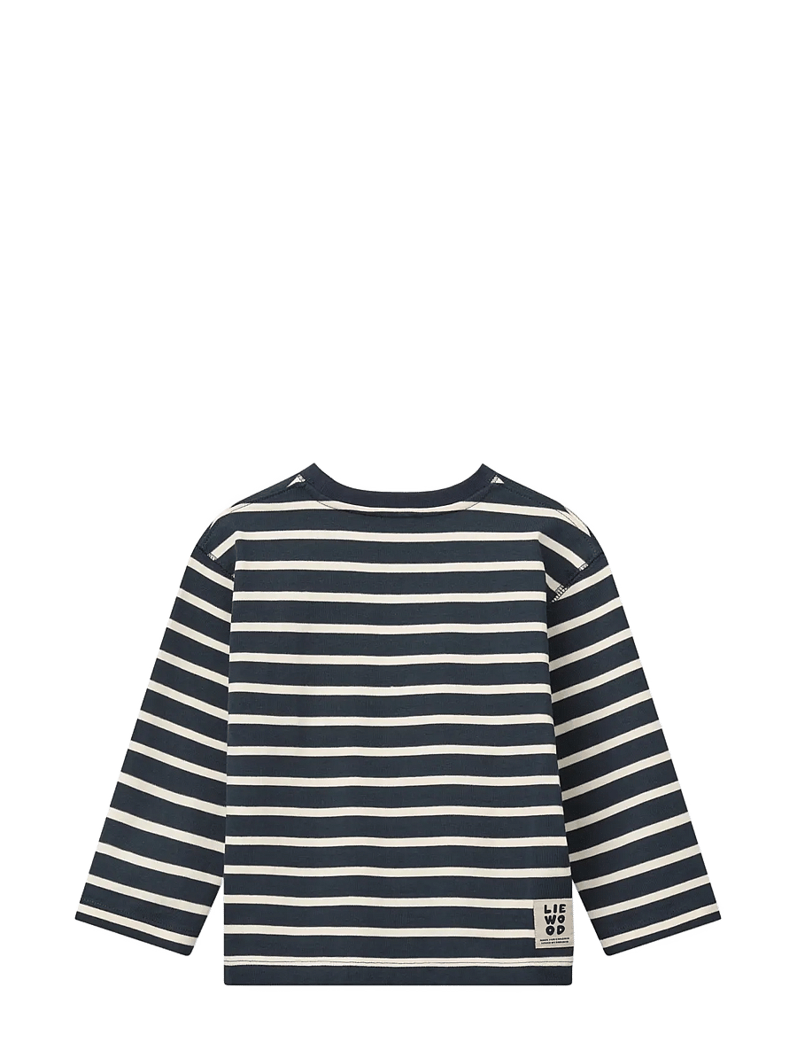 Liewood - Tyler Stripe LS T-shirt - pikkade varrukatega - y/d stripe classic navy / creme de la creme - 2