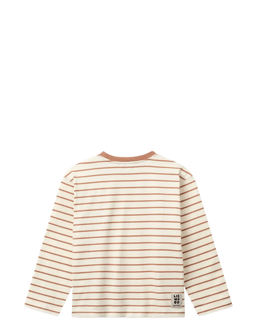 Liewood - Tyler Stripe LS T-shirt - langärmelige - heart tuscany rose / creme de la creme - 2