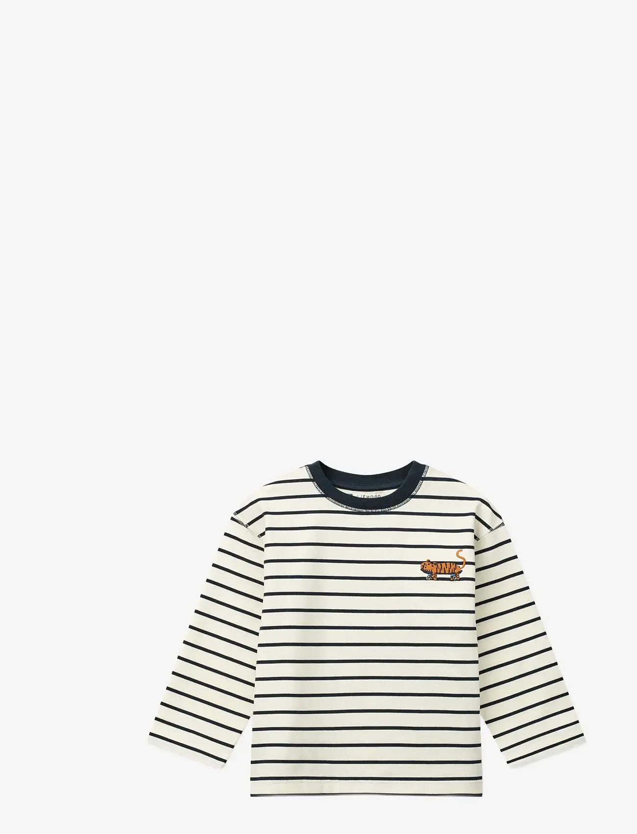 Liewood - Tyler Stripe LS T-shirt - langærmede - y/d stipes classic navy / creme de la creme - 1