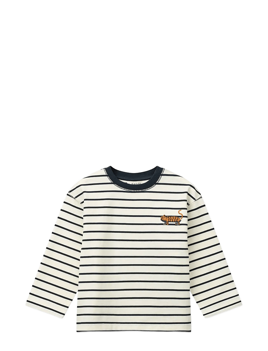 Liewood - Tyler Stripe LS T-shirt - pikkade varrukatega - y/d stipes classic navy / creme de la creme - 1