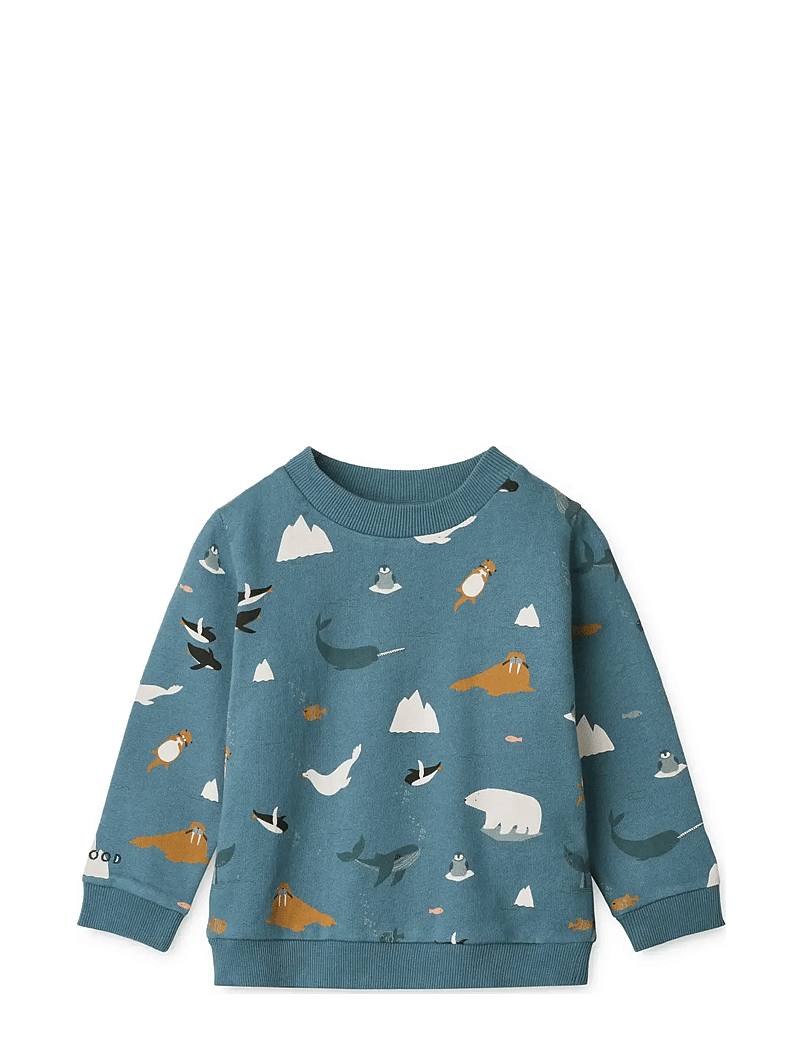 Liewood - Thora Printed Sweatshirt - dressipluusid ja kapuutsiga dressipluusid - arctic sea / ocean view - 0