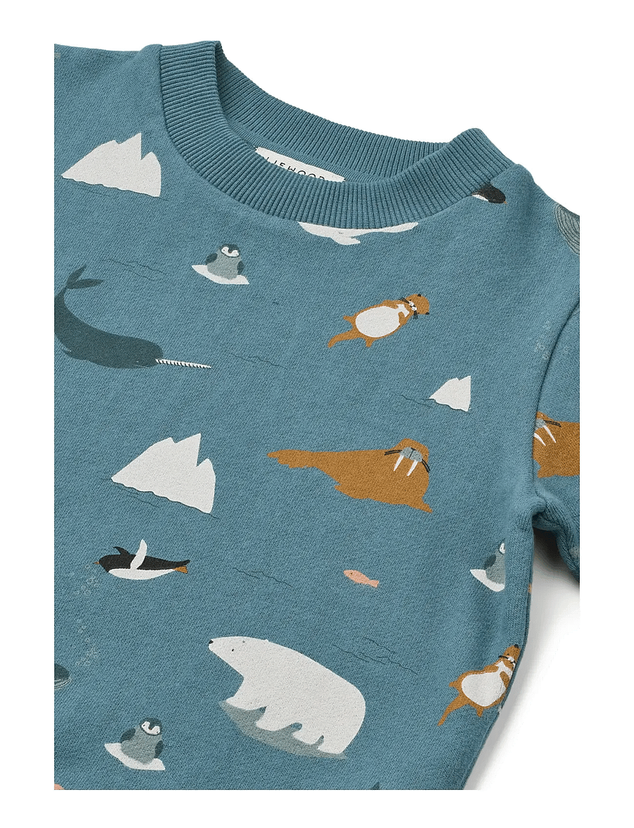 Liewood - Thora Printed Sweatshirt - sweatshirts - arctic sea / ocean view - 2