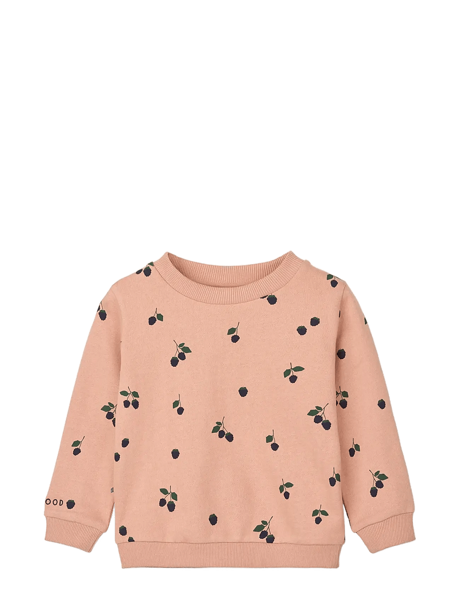 Liewood - Thora Printed Sweatshirt - medvilniniai megztiniai ir džemperiai su gobtuvu - berry / pale tuscany - 0