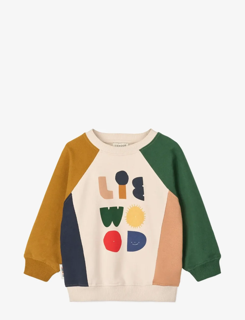 Liewood - Aude Placement Sweatshirt - sweatshirts - liewood characters / golden caramel multi mix - 0