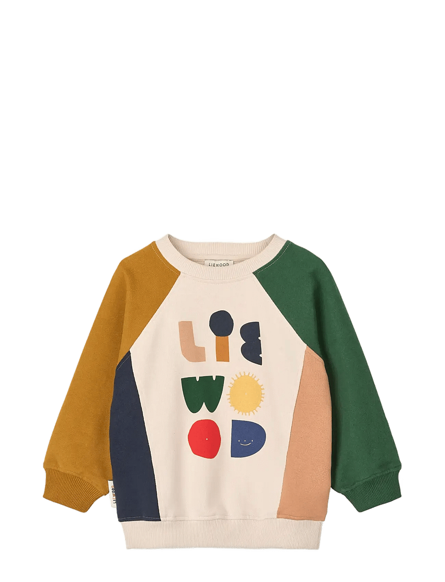 Liewood - Aude Placement Sweatshirt - dressipluusid ja kapuutsiga dressipluusid - liewood characters / golden caramel multi mix - 0