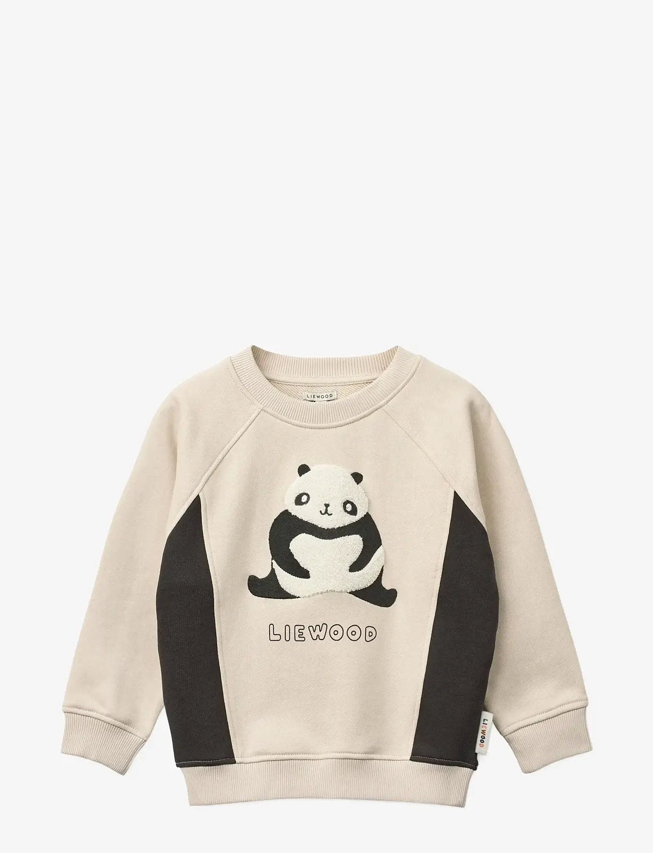 Liewood - Aude Placement Sweatshirt - džemperiai - panda / sandy / dark grey - 0