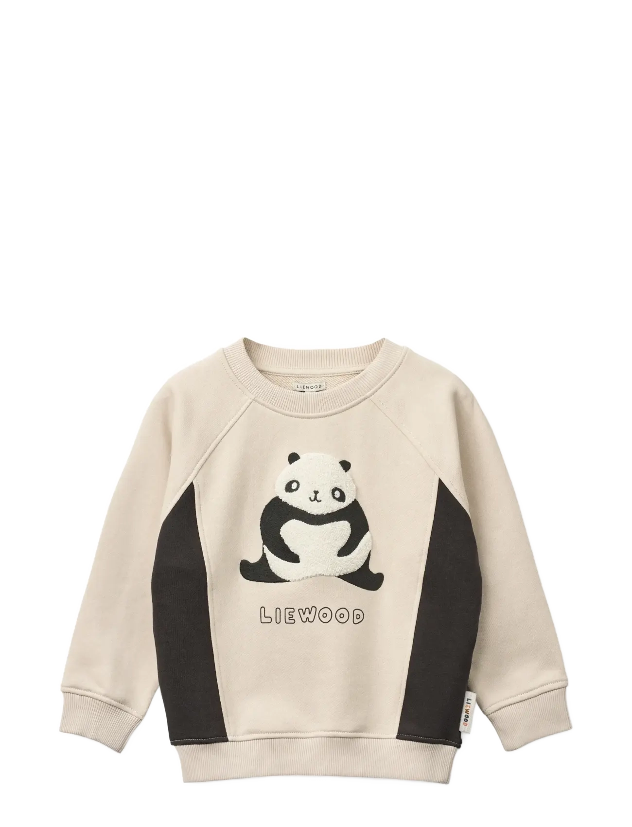 Liewood Aude Placement Sweatshirt - Odzież - PANDA / SANDY / DARK GREY / cream