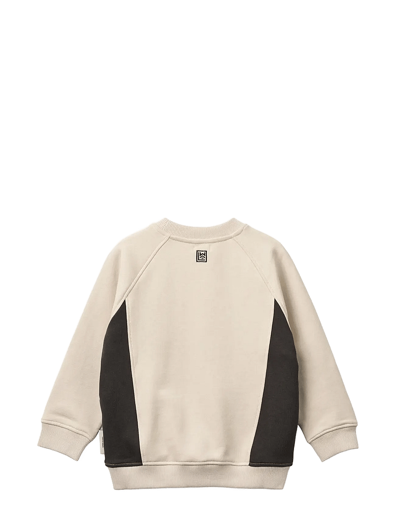 Liewood - Aude Placement Sweatshirt - sweatshirts - panda / sandy / dark grey - 1