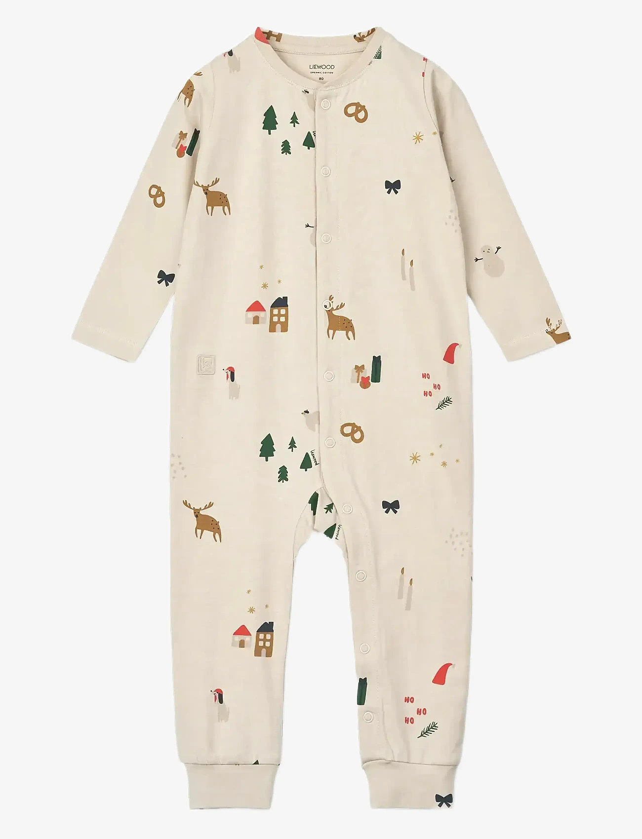 Liewood - Birk Printed Pyjamas Jumpsuit - sovoveraller - holiday / sandy - 0