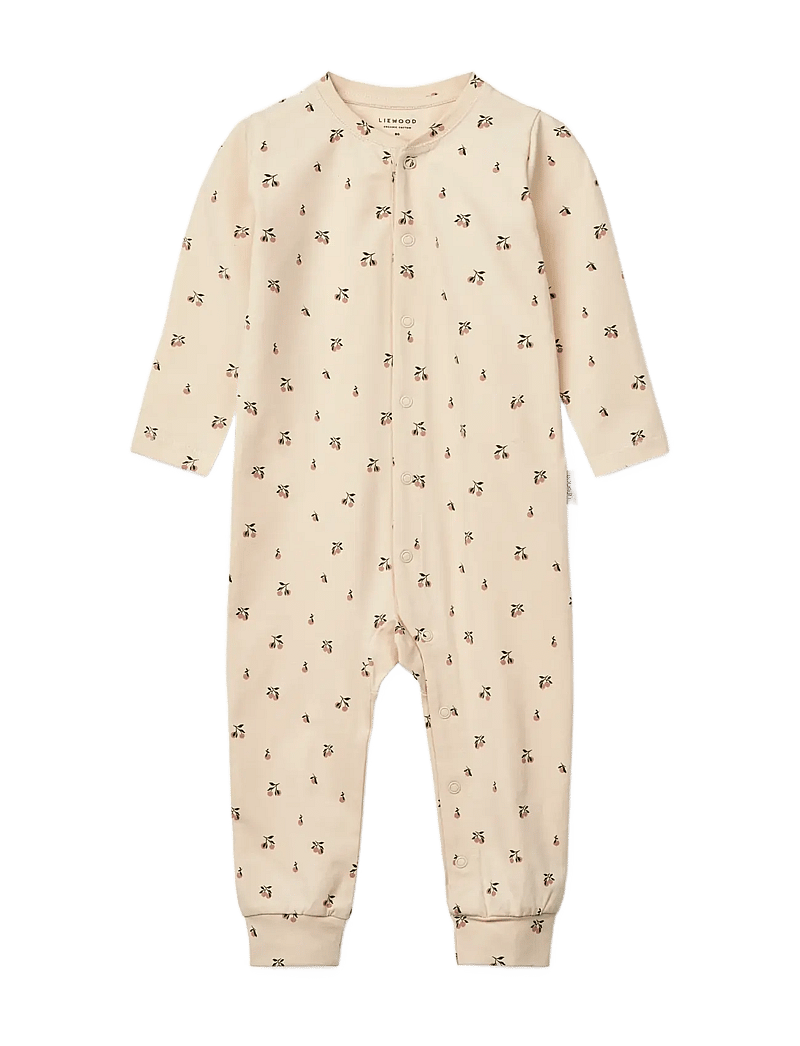 Liewood - Birk printed pyjamas jumpsuit - sleeping overalls - peach mini / sea shell - 1