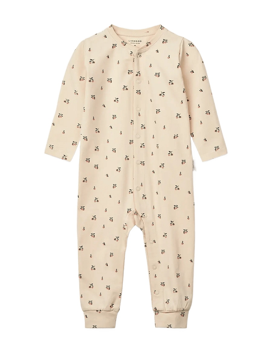 Liewood - Birk Printed Pyjamas Jumpsuit - sovoveraller - peach mini / sea shell - 1