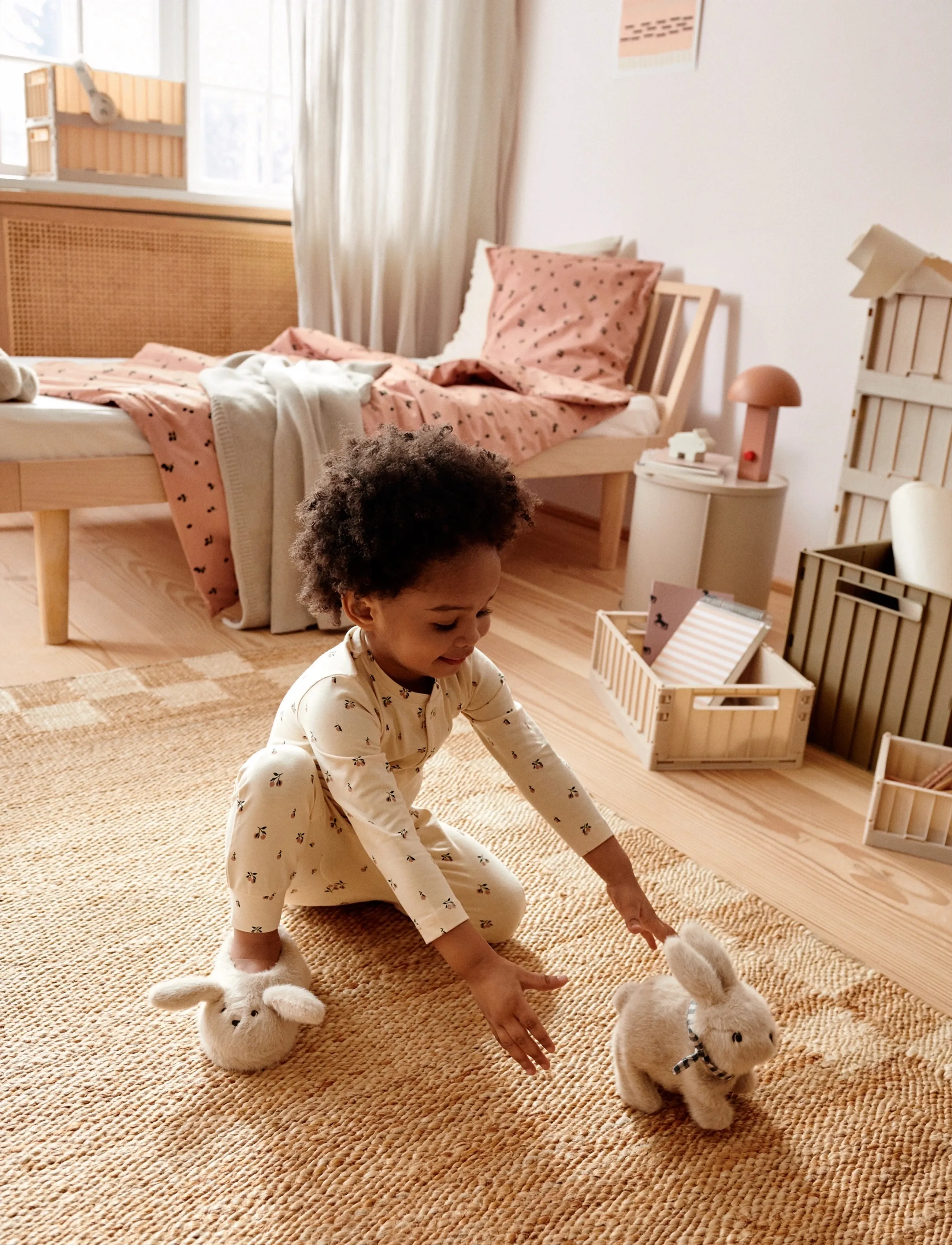 Liewood - Birk Printed Pyjamas Jumpsuit - sovoveraller - peach mini / sea shell - 0