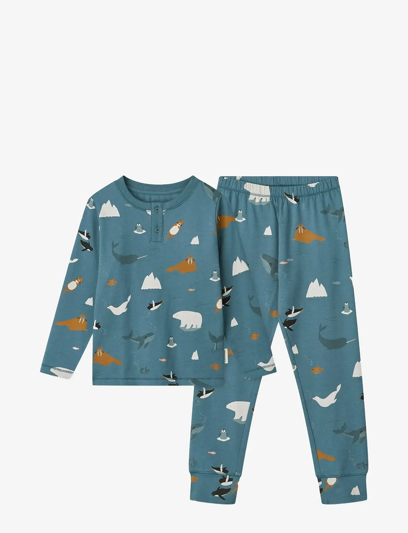 Liewood - Wilhelm Printed Pyjamas Set - pyjamassæt - arctic sea /  ocean view - 0