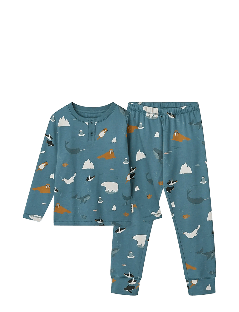 Liewood - Wilhelm Printed Pyjamas Set - pyjama-sets - arctic sea / ocean view - 0