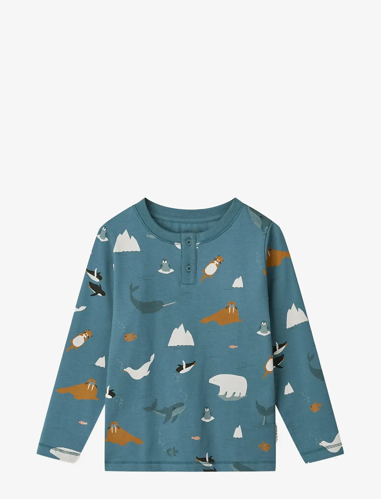 Liewood - Wilhelm Printed Pyjamas Set - pyjamassæt - arctic sea /  ocean view - 1