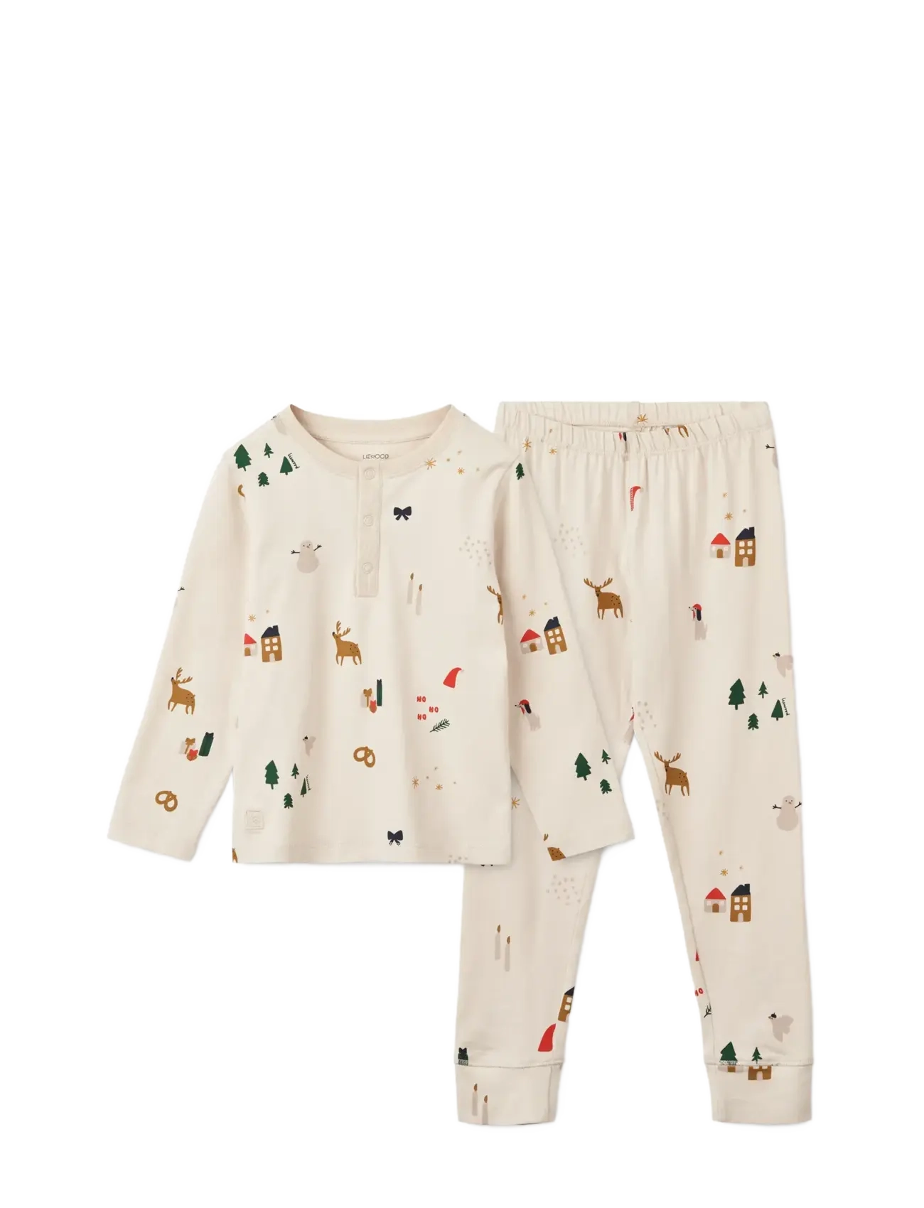 Liewood Wilhelm Printed Pyjamas Set - Sovplagg - HOLIDAY / SANDY / cream