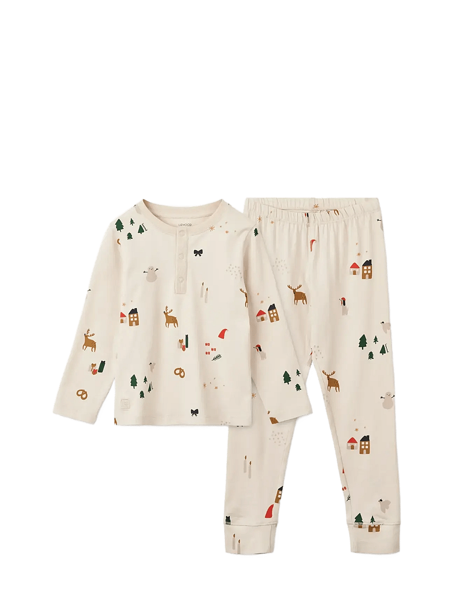 Liewood - Wilhelm printed pyjamas set - sets - holiday / sandy - 0