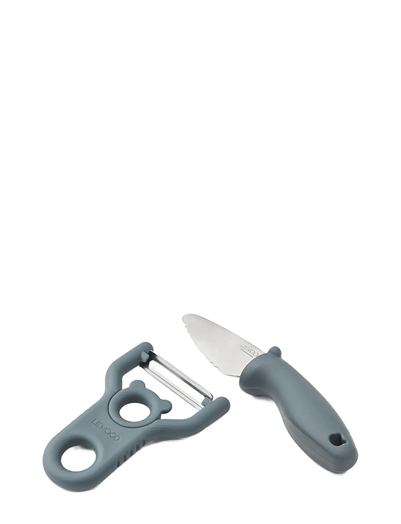 Liewood - Pertense Peeler & Knife Set - backen - whale blue - 0