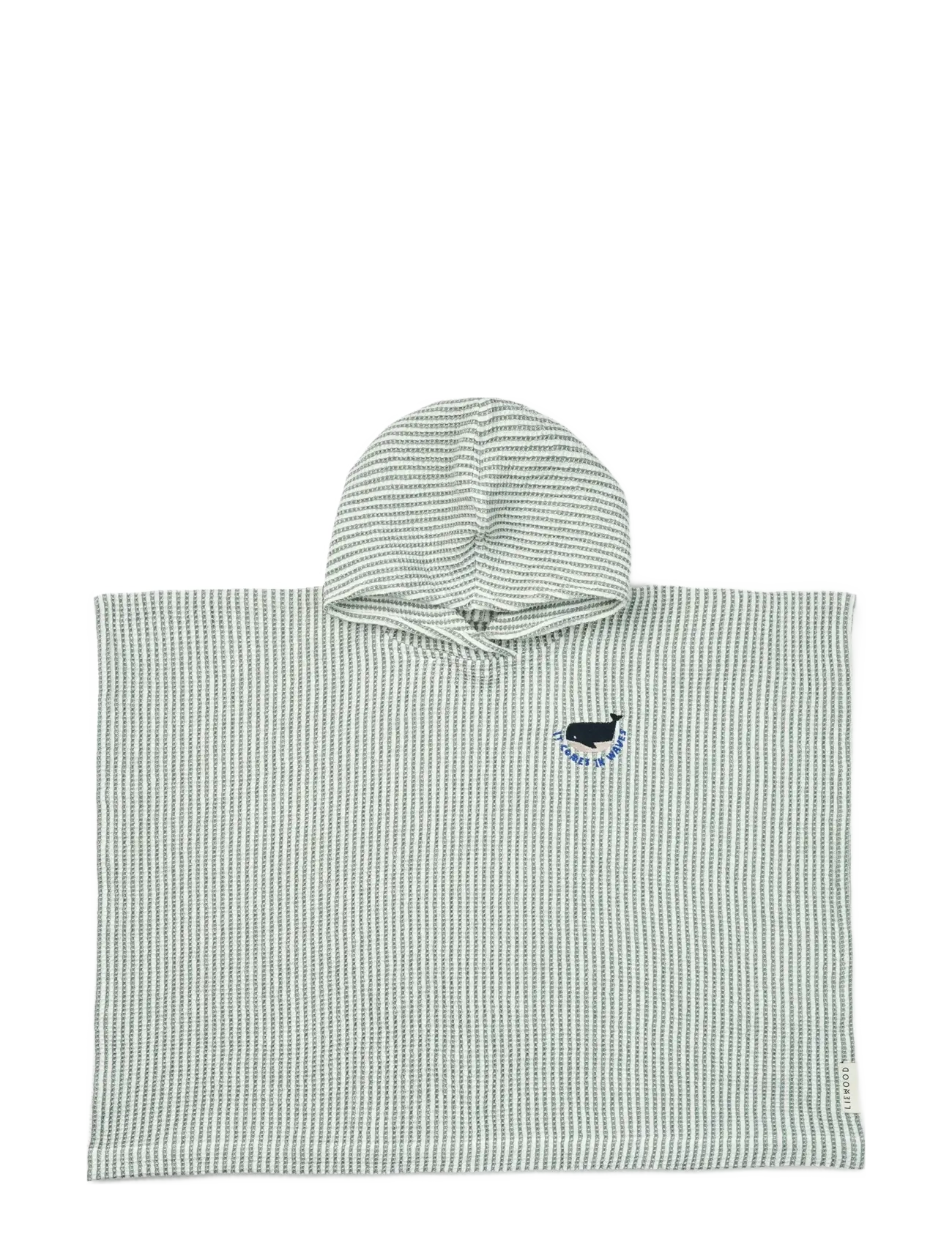 Liewood Paco Poncho Embroidery, Bath Poncho, Grøn, Str: 1/2Y