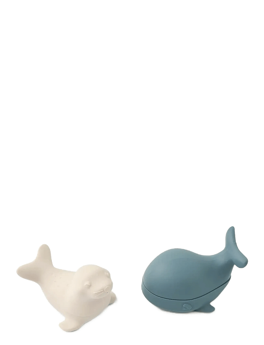 Liewood - Duncan Arctic Silicone Bath Toys - vonios žaislai - whale blue / sandy - 0
