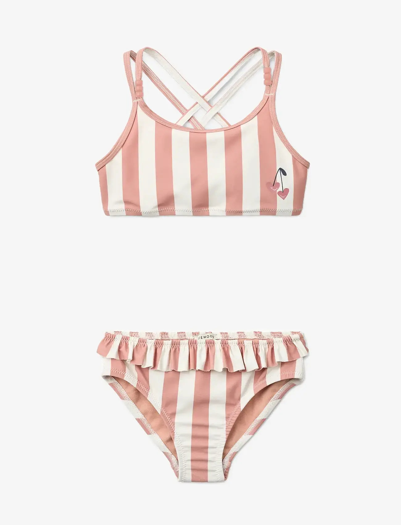 Liewood - Belle Stripe Bikini - bikinier - coral blush / creme de la creme stripe - 1
