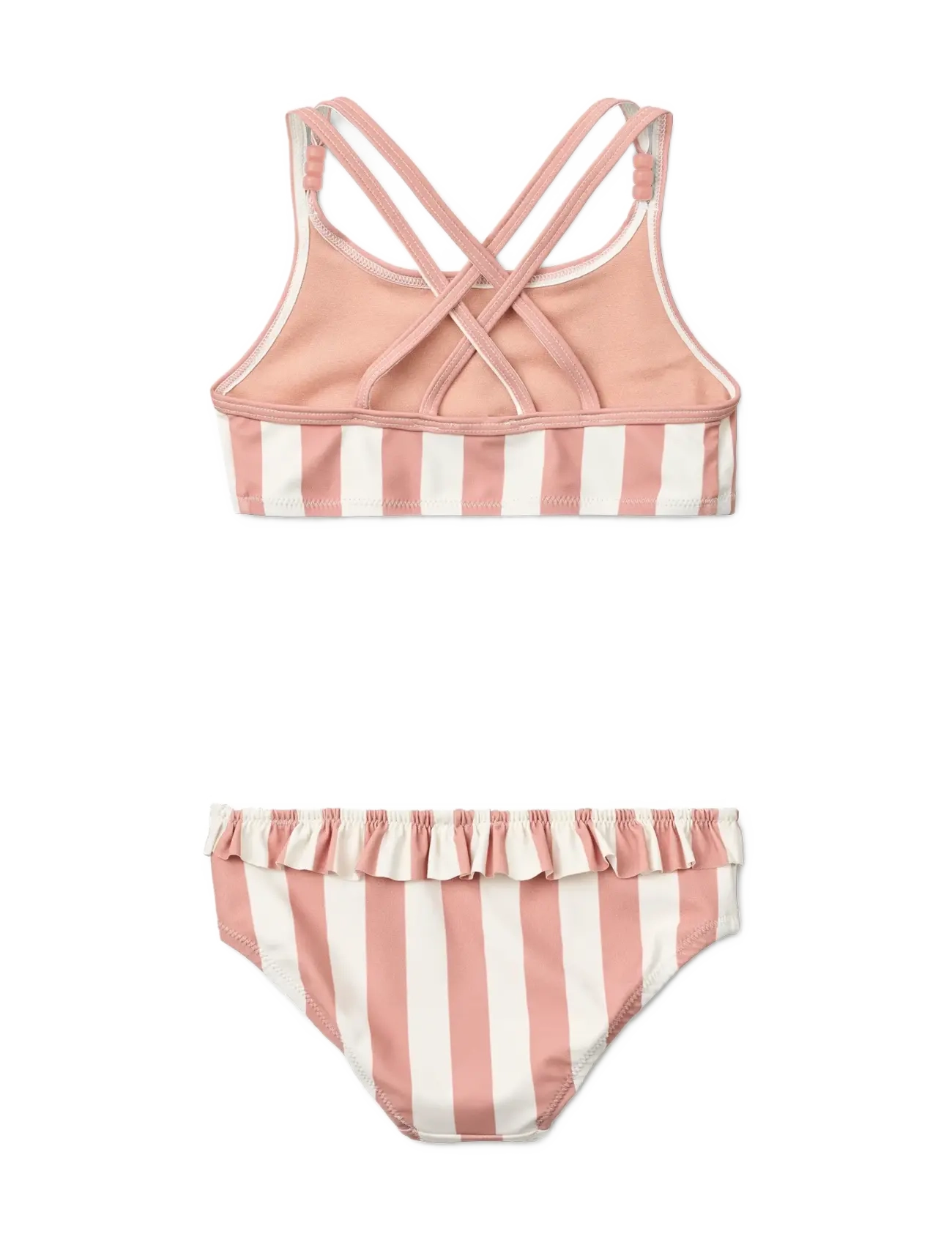 Liewood - Belle Stripe Bikini - bikinis - coral blush / creme de la creme stripe - 2