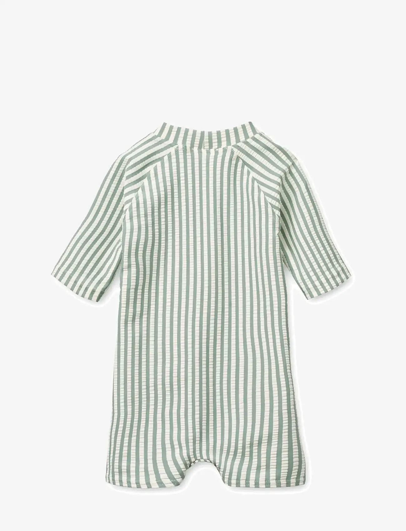 Liewood - Thor Seersucker Baby Swim Jumpsuit - badedragter - peppermint / sandy - 1