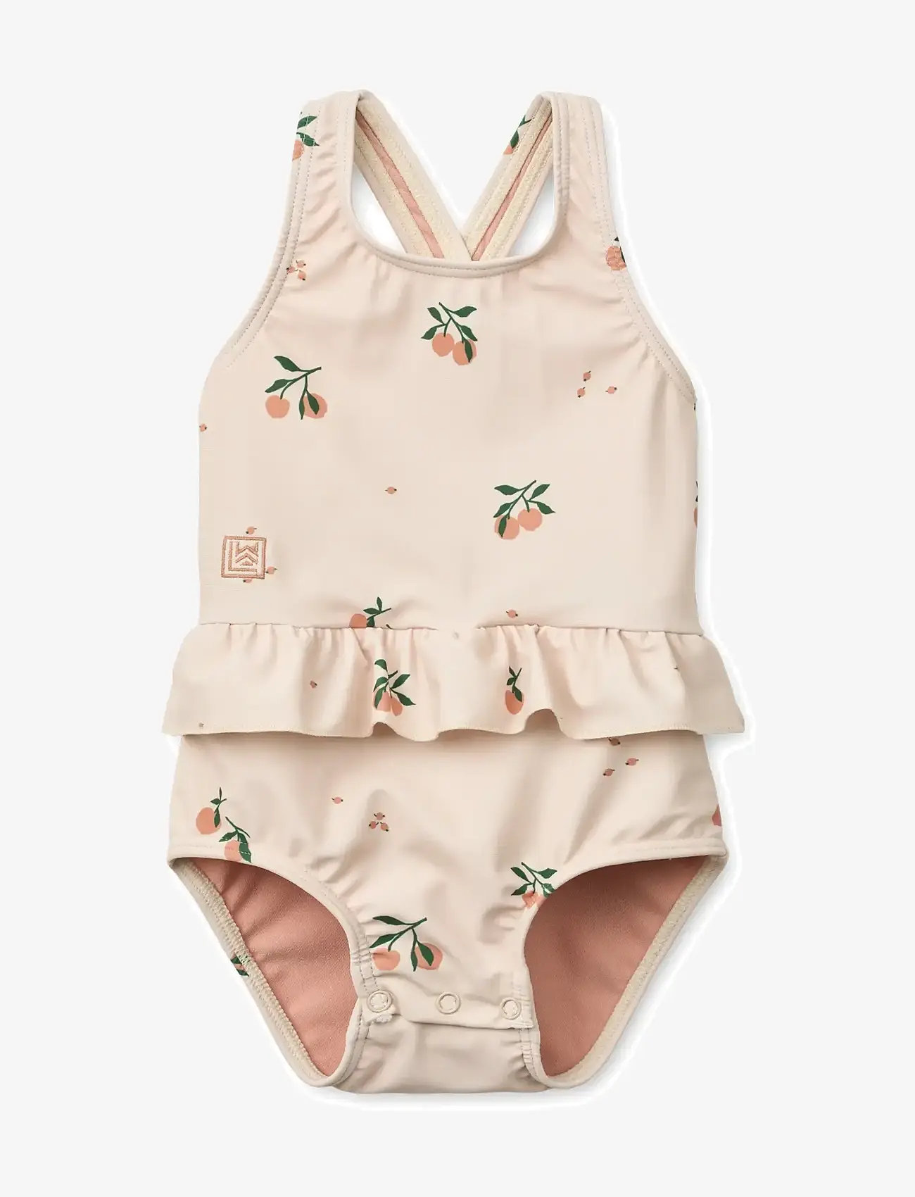 Liewood - Amara Baby Printed Swimsuit - badedragter - peach / sea shell - 1