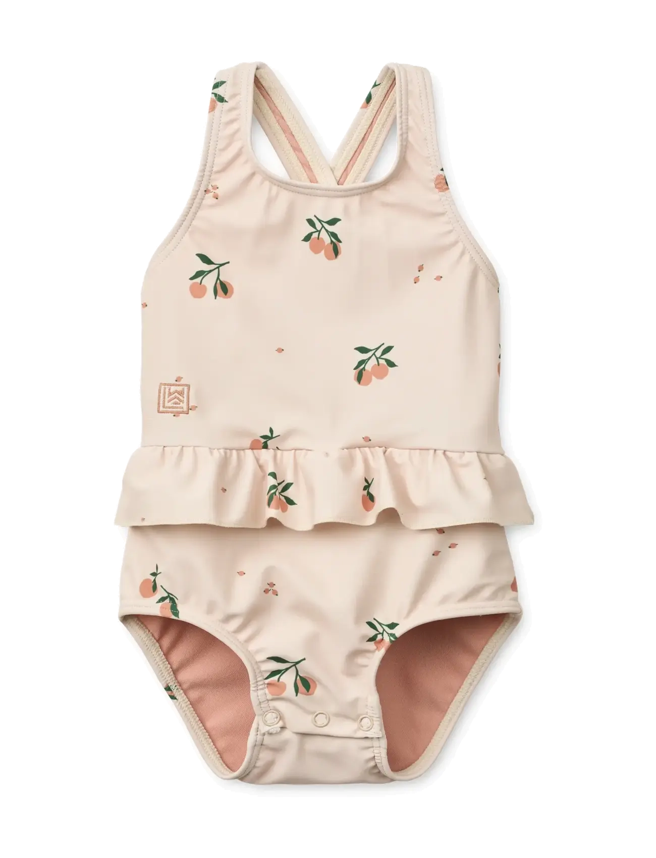 Liewood Amara Baby Printed Swimsuit - Badetøj - PEACH / SEA SHELL / beige