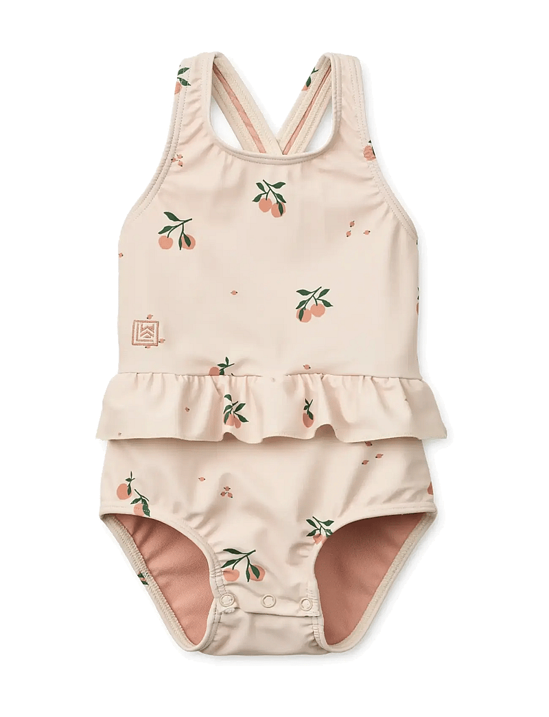 Liewood - Amara Baby Printed Swimsuit - badedragter - peach / sea shell - 1