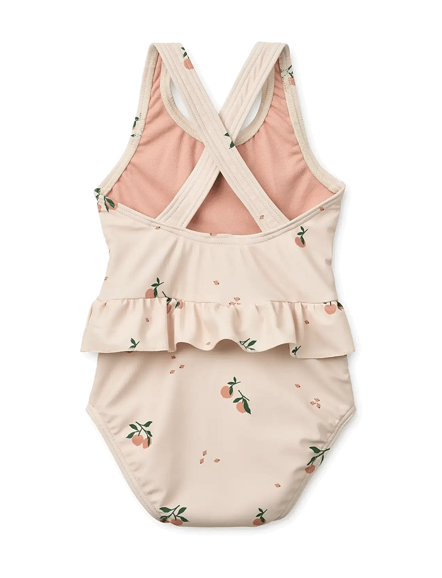 Liewood - Amara Baby Printed Swimsuit - badekleidung - peach / sea shell - 2