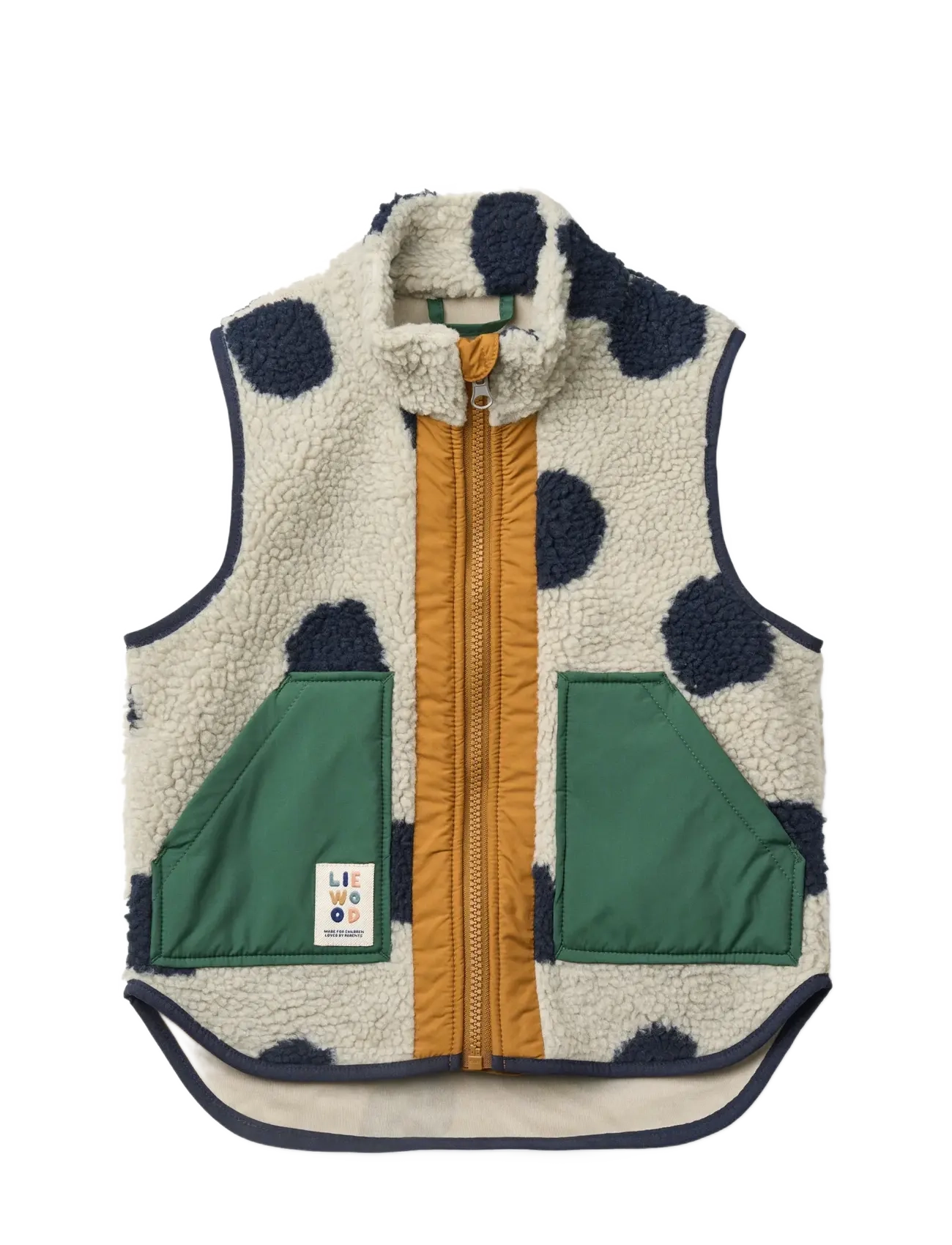 Liewood Noam Pile Vest, Børn, Pilevest, Cream, Str: 86