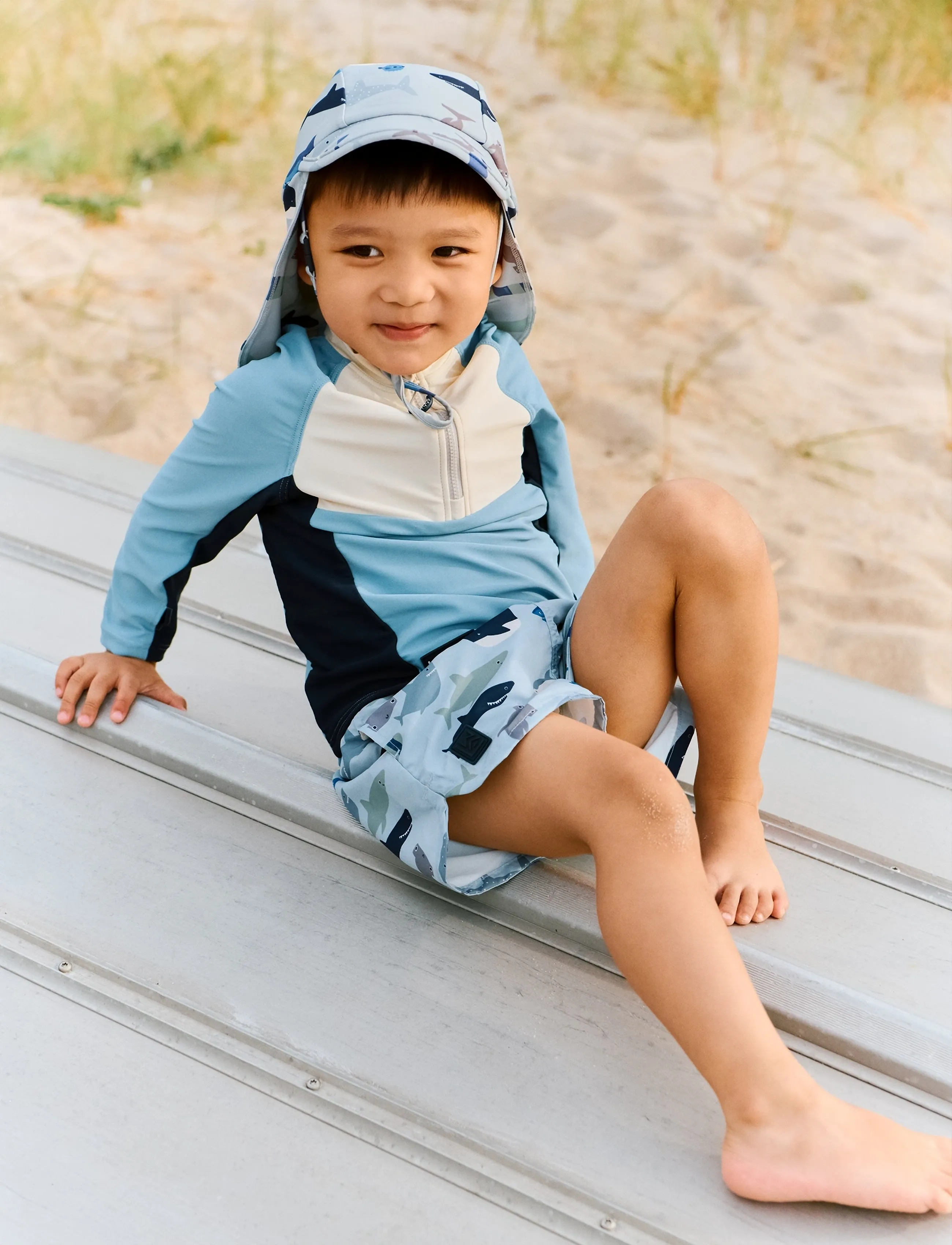 Liewood Oluf Swim Tee - Liewood - BEACH BLUE MIX / blue