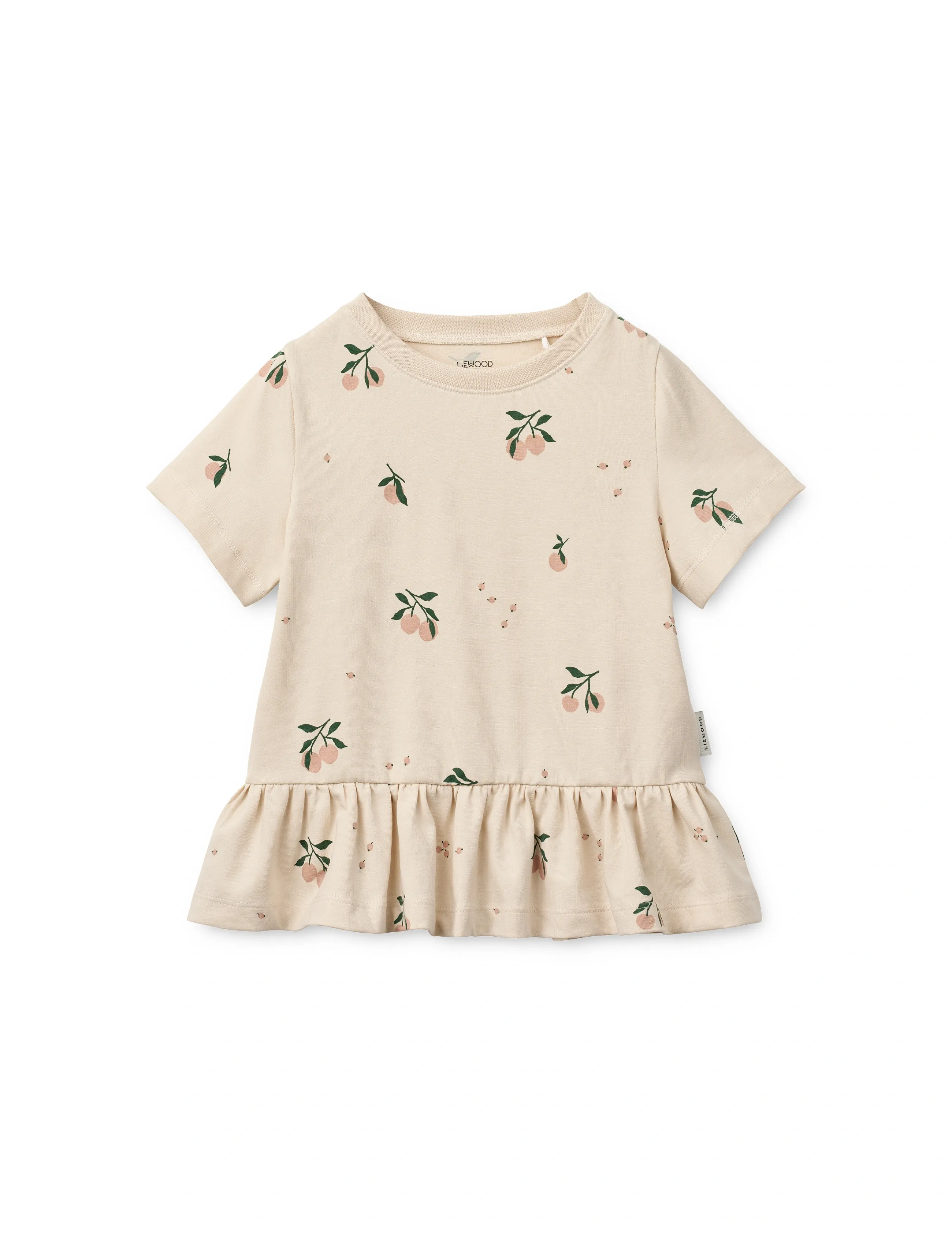 Liewood - Ilford Set with Frills - setit, joissa lyhythihainen t-paita - peach mini / sea shell - 2