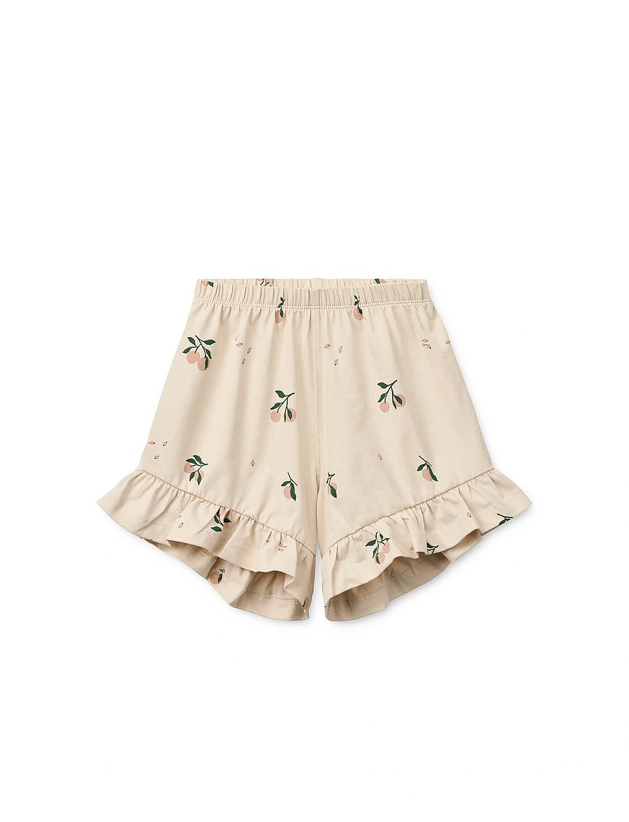 Liewood - Ilford Set with Frills - setit, joissa lyhythihainen t-paita - peach mini / sea shell - 3