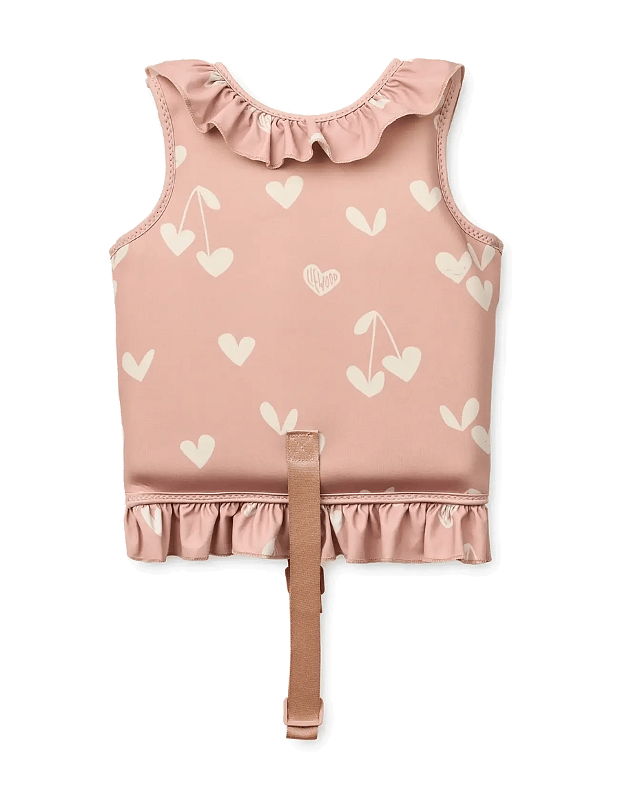Liewood - Dove Swim Vest w Frill - sweethearts / pale tuscany - 1