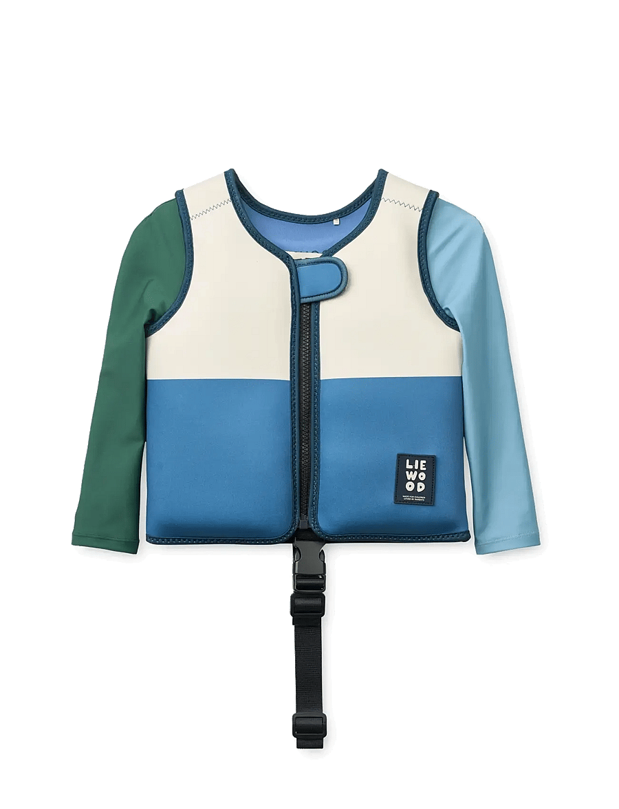 Liewood - Dove Swim Vest w Sleeves - badeoverdele - riverside multi mix - 0