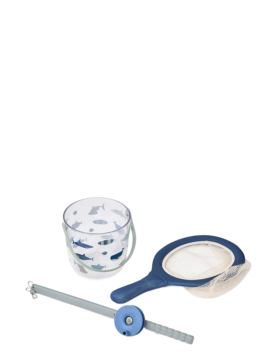 Liewood - Cora Crab Fishing Set w Net - sandlegetøj - shark / dove blue - 0