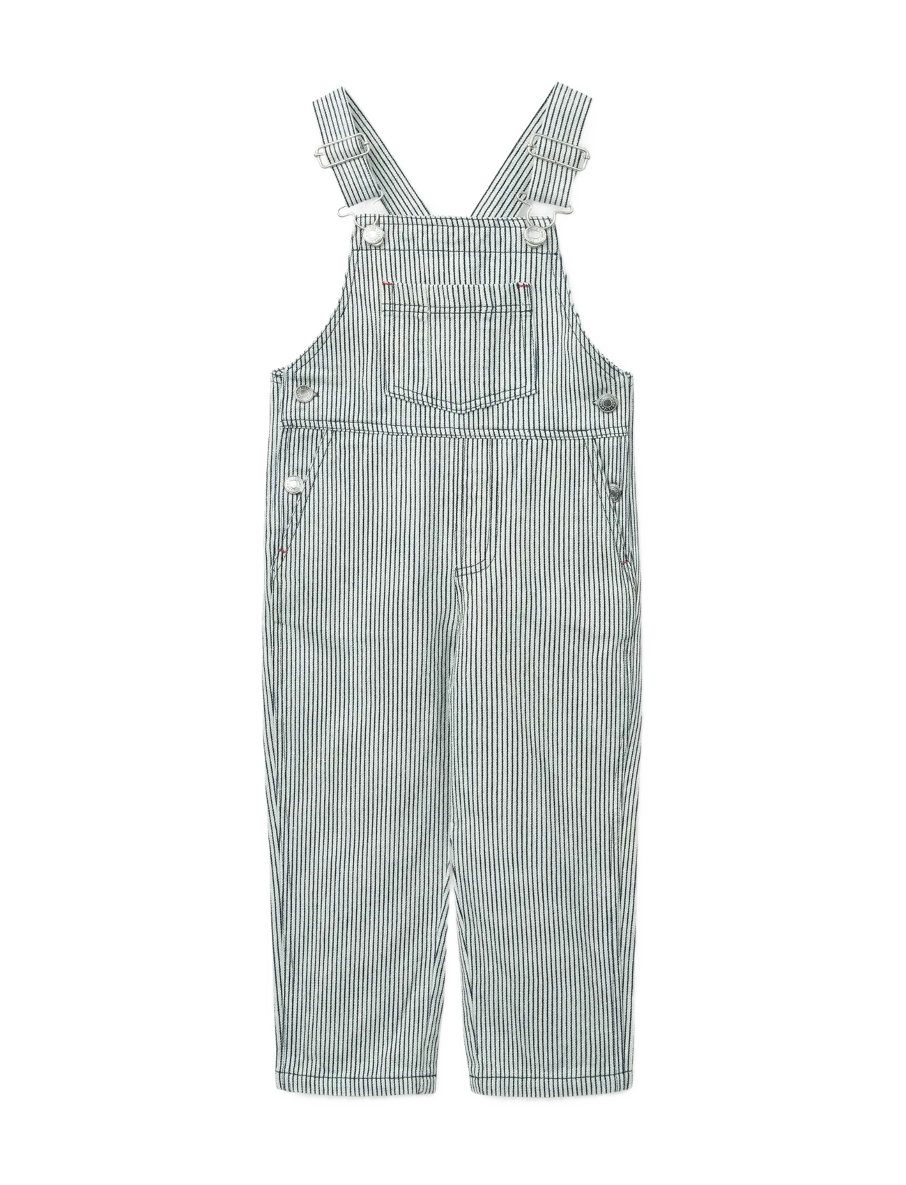 Liewood Delani Stripe Denim Dungarees - Tunked - CLASSIC NAVY / CREME DE LA CREME / white