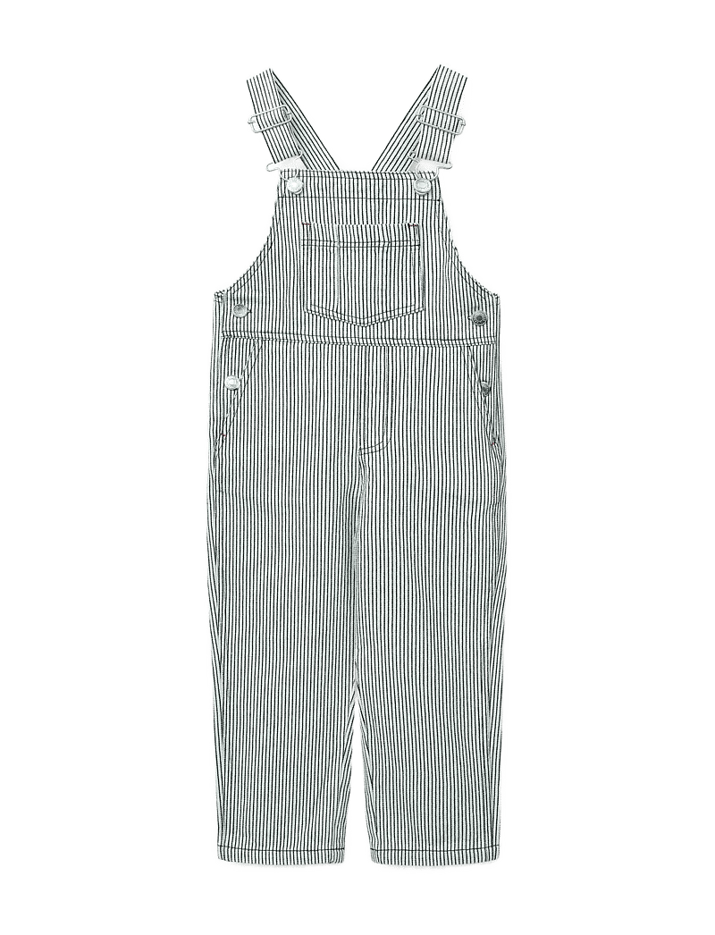 Liewood - Delani Stripe Denim Dungarees - overalls - classic navy / creme de la creme - 1