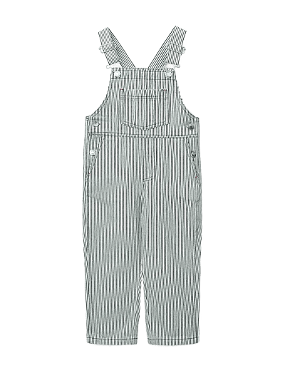Liewood Delani Stripe Denim Dungarees - Clothing - CLASSIC NAVY / CREME DE LA CREME / white