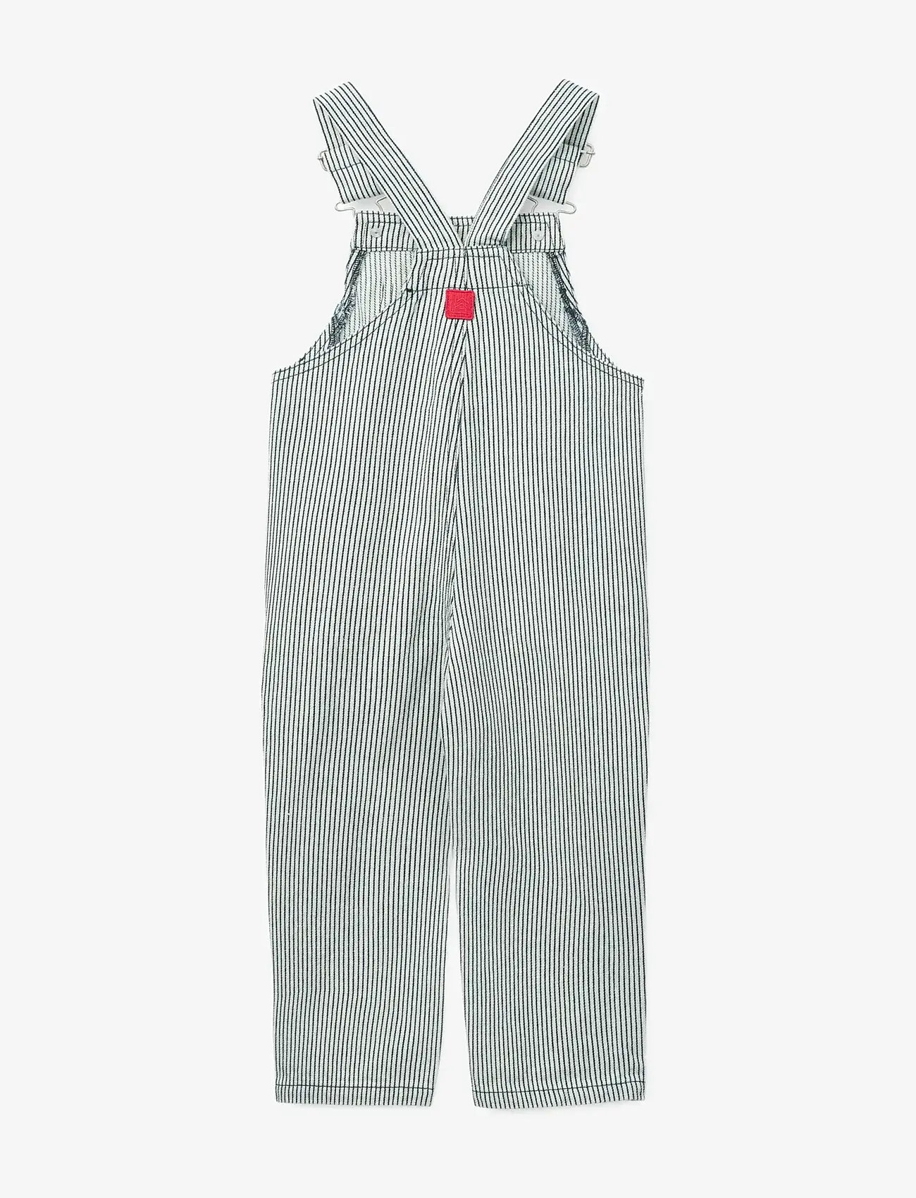 Liewood - Delani Stripe Denim Dungarees - overalls - classic navy / creme de la creme - 2