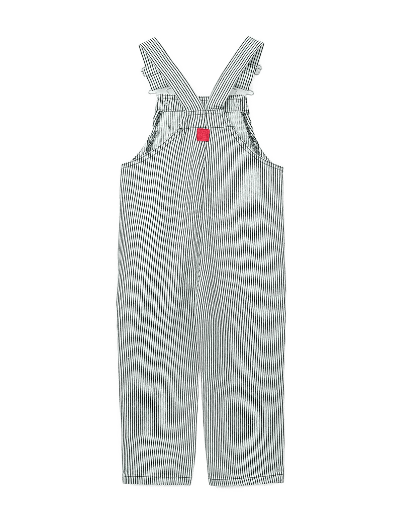 Liewood - Delani Stripe Denim Dungarees - overalls - classic navy / creme de la creme - 2